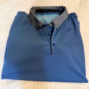 Nike Men's Royal Blue Polo with Dark Heather Collar